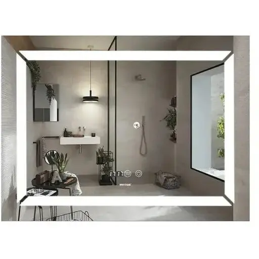 Дзеркало Mixxus Light MR01-70x50 (годинник, LED-підсвічування, антизапотівання) (MI6000) - фото 1