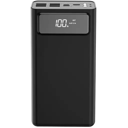 Зовнішній акумулятор (Power Bank) XO PR123 30000 mAh Black