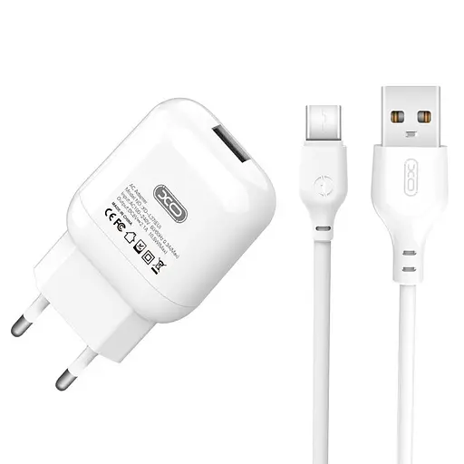 Адаптер сетевой XO Type-C Cable charger L37 | 1USB, 2.1A | - фото 1