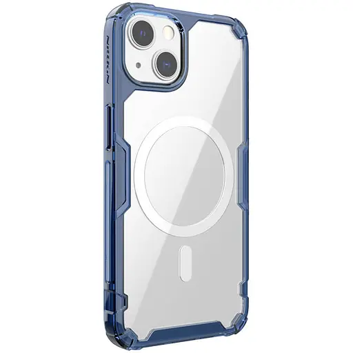 Чохол Nillkin TPU Nature Pro Magnetic для Apple iPhone 15 Plus 6.7 Синій прозорий - фото 5