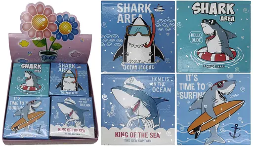 Блокнот Акула, 70 аркушів, 8x8 см (В асортименті)