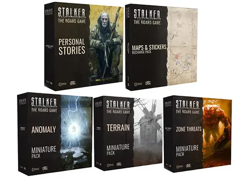Настольная игра Ігромаг Набор дополнений к игре S.T.A.L.K.E.R. The Board Game (укр.): Personal Stories 1 + Anomalies Pack + Terrain Pack + Zone Threats + Maps & Stickers Recharge Pack (укр.)