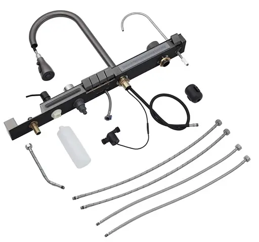 Кухонная мойка Kroner KRP Schwarze - SET7546ARTHM PVD (3.0/0.8 мм) (CV033375) - фото 11