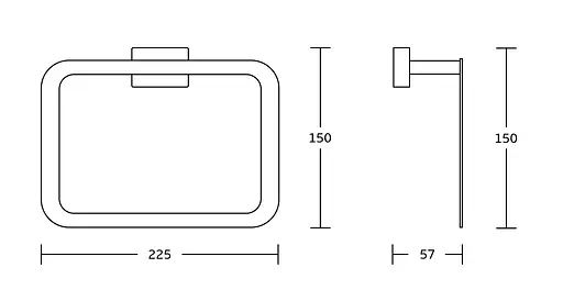 Тримач для рушника кільцевий VBI Mercury black VBI-040203BL Чорний матовий - фото 2