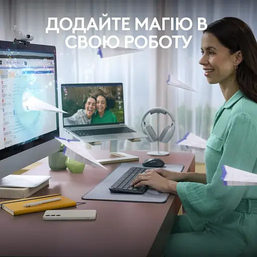 Комплект (клавиатура, мышь) беспроводной Logitech Signature Slim Combo MK950 Graphite (920-012490) - фото 2