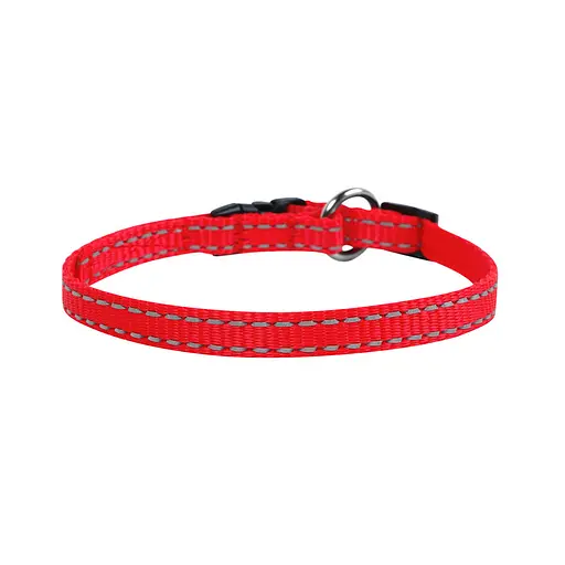 Нашийник "Dog Extreme" з нейлону регульований (ширина 10мм довжина 20-30см) червоний - фото 3