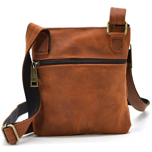 Кожаная мужская сумка через плечо TARWA 19х17х5 см sum0025703 - фото 2