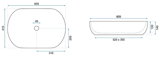 Умывальник Rea Cleo накладной black REA-U6757, Черный - фото 6