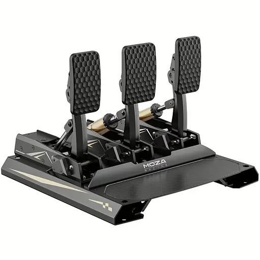 Комплект педалей MOZA CRP2 USB тензодатчик 200 кг карбонова підставка чорний - фото 2