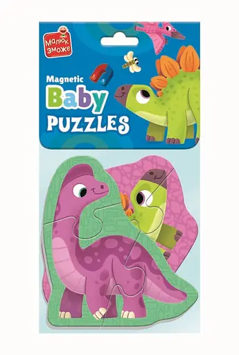 Игра развивающая магнитные пазлы Малыш сможет Динозаврики (укр)