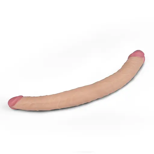 Двухсторонний фаллоимитатор LoveToy King Size Ladykiller 36.5 см телесный - фото 3