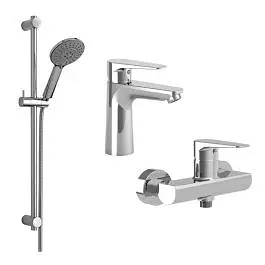 Набор смесителей 3-в-1 Paffoni Orange chrome SET_ORANGE3, Хром - фото 1