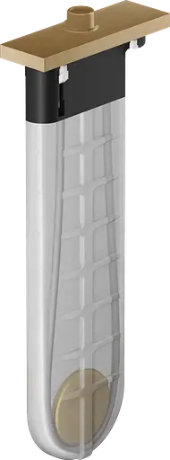 Внешняя часть с прямоугольной розеткой sBox 28010140 шлифованная бронза - фото 1