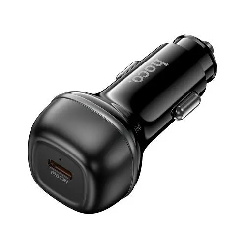 Автомобильное зарядное устройство HOCO Z58 Rank single port PD30W car charger черный - фото 1