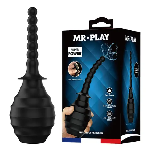 Анальний душ MR Play Anal Douche BLKM7 330 мл (чорний) - фото 2