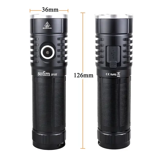 Мощный фонарь Sofirn Sp33S XHP70.2 26650 5000 lm Type C 5000K Черный - фото 9