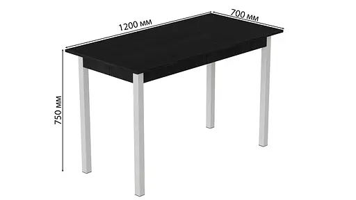 Стіл кухонний Ferrum-decor Маріо 75x120x70 Білий ДСП Сосна Кембра 16мм (FRD-105730) - фото 3