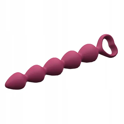 Анальний ланцюжок Love To Love Bing Bang M Plum Star 18.5 см (бордовий) - фото 5