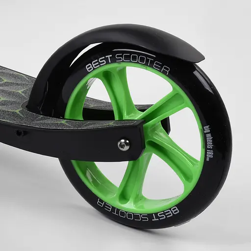 Самокат Best Scooter 85х16х36 см Чорно-зелений 000231515 - фото 4