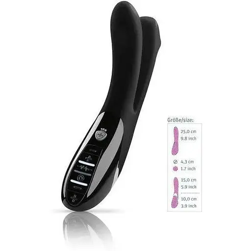 Вибратор двойной с электростимуляцией Mystim Tingling Aparte eStim Black миостимулятор - фото 2
