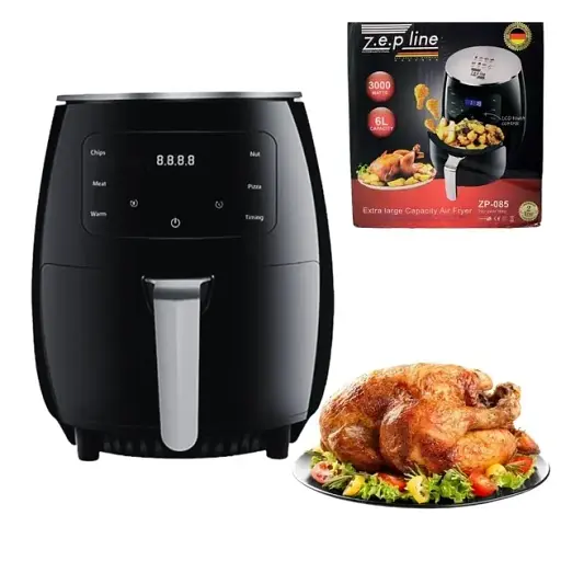 Фритюрница электрическая безмасляная. Аэро-фритюрница на 6 л Zepline ZP-085 3000 Вт LED дисплей - фото 2