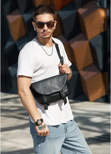 Чоловіча сумка бананка через плече Tirso Zard Sambag 33х22х7 см sum0020733 - фото 1