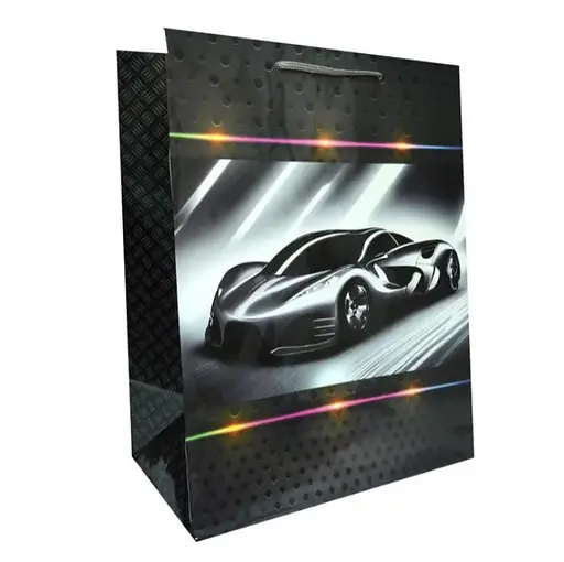 Подарочный пакет, 150 г/м², Машина, 29.5x40x20 см, 6 шт. в упаковке