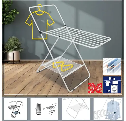 Сушилка для белья напольная Casa Si City 8m White (CS92282W04) - фото 4