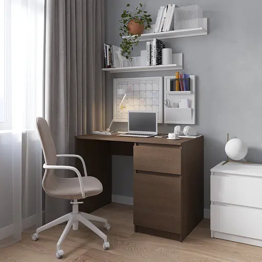 Компьютерный стол Vays R-18, письменный с тумбой справа, без ручек, ЛДСП, 100×60×75 см - для дома и офиса - фото 6