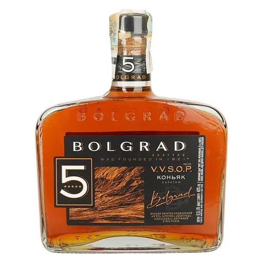 Коньяк України Bolgrad VVSOP 5 зірок 40% 0.5 л  - фото 1