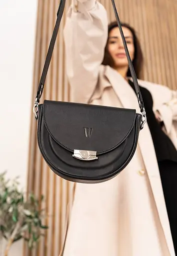 Жіноча шкіряна сумка Kira Чорна - фото 6