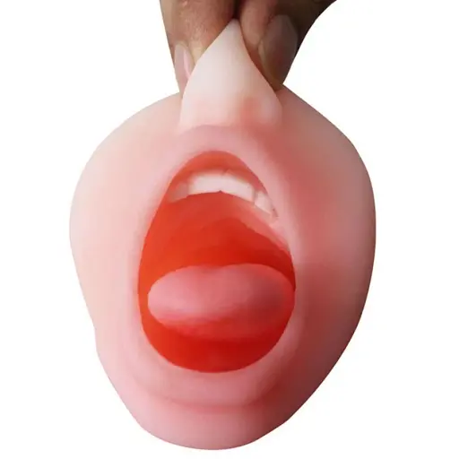 Мастурбатор I’MCUM Oral Queen 3in1 з язичком та зубками Тілесний (IM-KMQ206) - фото 2