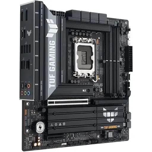 Материнская плата Asus TUF Gaming LGA1851, B860M-PLUS, B860, 4xDDR5, 1xPCI-E 5.0 x16, 1xPCI-E 4.0 x4, 4xSATA3, 3xM.2, Realtek 7.1, Realtek 2.5Gb, HDMI/DP/Type-C, MicroATX - фото 2