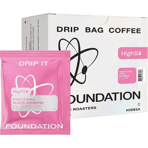 Кава у дріпах Foundation High5 Коста Ріка Black Diamond 70 г (7 шт. x 10 г)