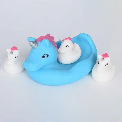 Игрушка для купания единорог, 1 шт. 17 см, 3 шт. 5.5 см, 378 (в ассортименте)