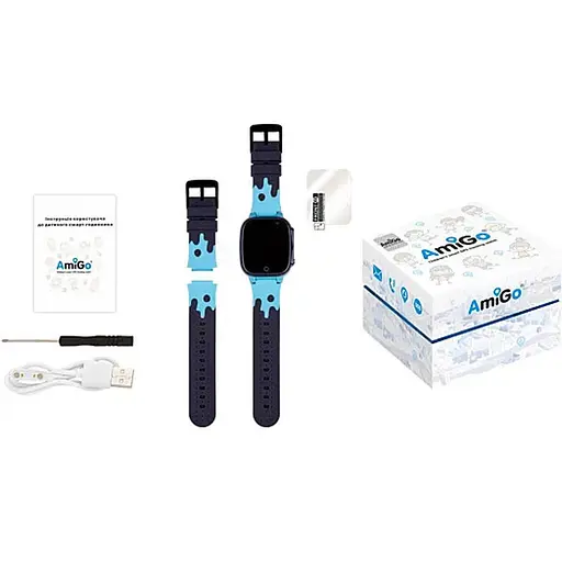 Smart Watch AmiGo GO008 MILKY GPS Wi-Fi Blue UA UCRF - фото 3