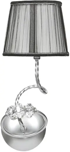 90993 Світильник бра 1x40W, E14, метал хром./тканина