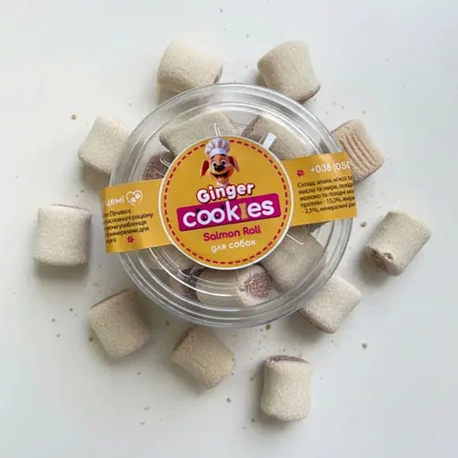 Лакомство для собак Печенье Ginger Cookies Salmon Roll 135 г  - фото 2