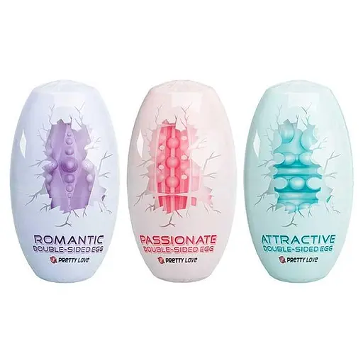 Яйцо-мастурбатор текстурированное двустороннее силикон мужской аксессуар компактный фиолетовый - фото 8