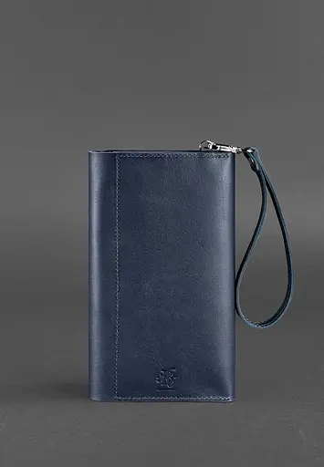 Кожаный клатч-органайзер (тревел-кейс) 5.1 темно-синий - фото 4