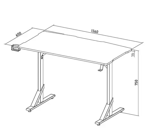 Геймерский стол GamePro GD212B (GD212B) - фото 6