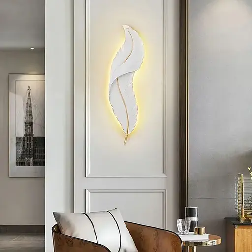 Бра Line F у вигляді пірʼїни 63х15 см Арт. W011/600 WT - фото 7