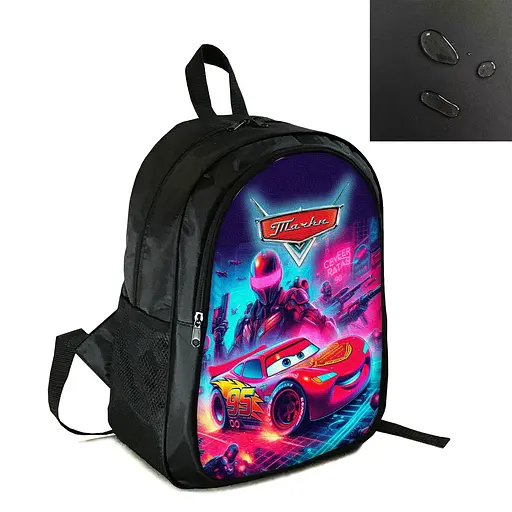 Рюкзак шкільний/міський 38×28см з принтом Тачки Блискавка МакКвін дитячий, підлітковий, спортивний (4257)