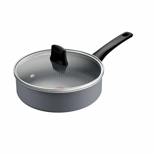 Tefal Сотейник Halo, 24см, с крышкой, алюминий, бакелит, стекло, серый - фото 1