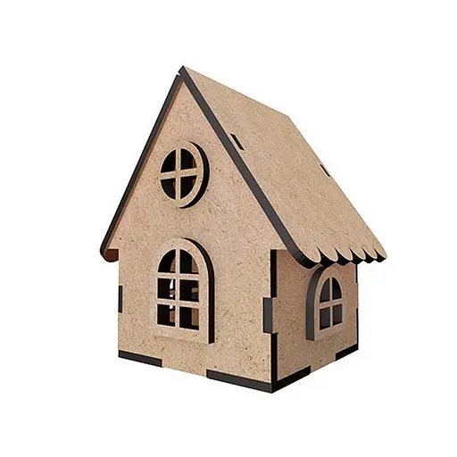 Заготовка для декорування "Будиночок 12" FDPO-403 з LED свічкою в комплекті - фото 4