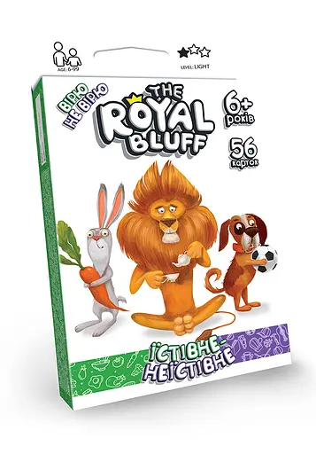 Карточная игра The ROYAL BLUFF Съедобное несъедобное, украинский, Danko Toys