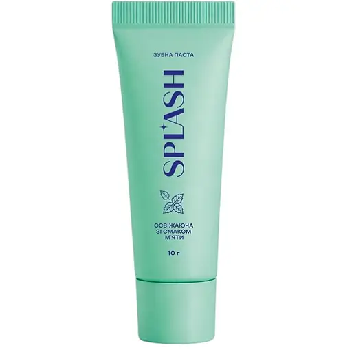 Зубна паста Splash освіжаюча з відбілюючим ефектом зі смаком м'яти 10 г - фото 1