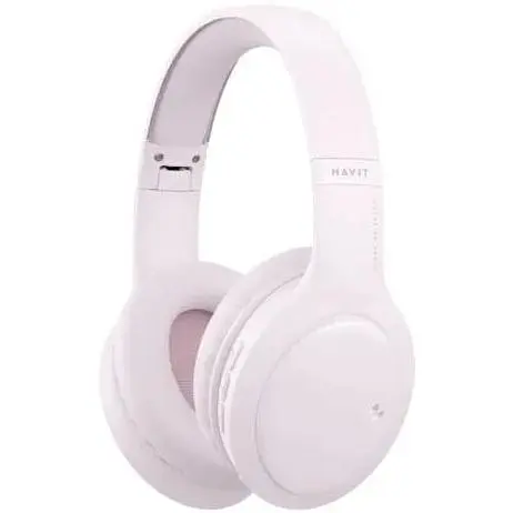 Навушники бездротові Havit H633BT Pink Bluetooth 5.1 мікрофон динаміки 40 мм Type-C 350 mAh (HV-H633BT)