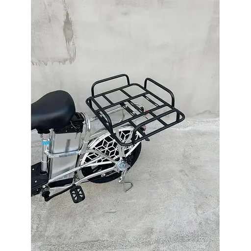 Электровелосипед Minako U18" 600W 48V 18Ah + грузовой усиленный багажник серый - фото 7