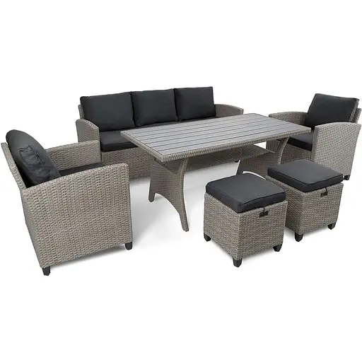 Комплект садовой мебели Di Volio Genova Серый/Графитовый - фото 2